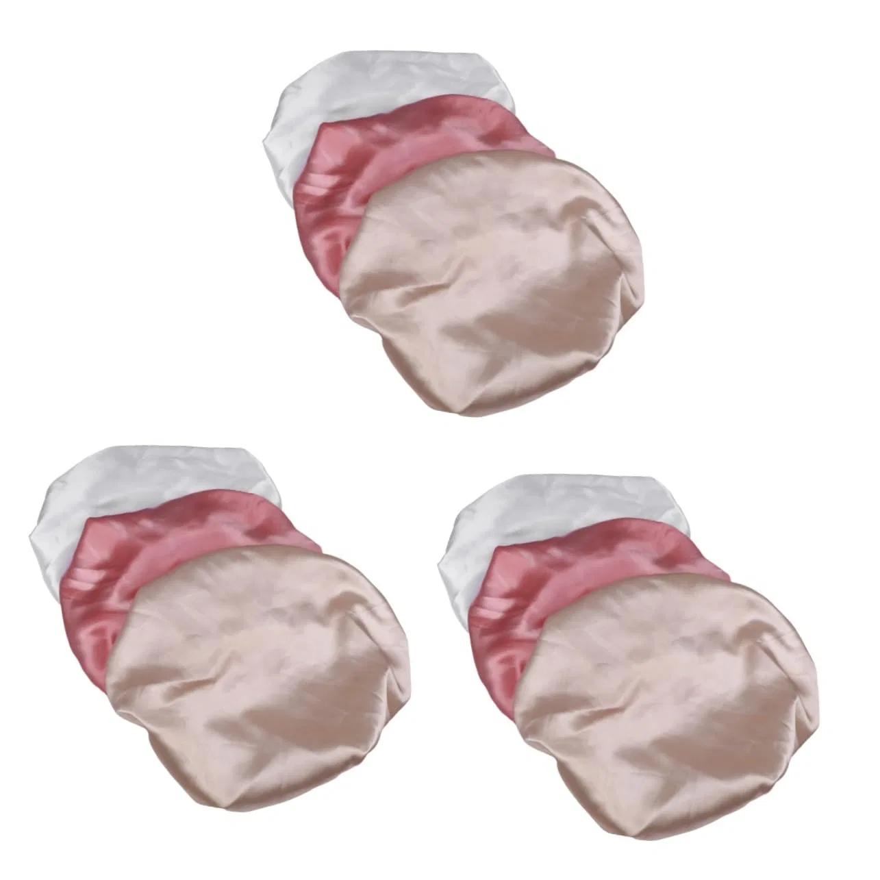 Шапочка для душа из сатина, FOMIYES, 9 шт, 31x31 см, Champagne, Weiß