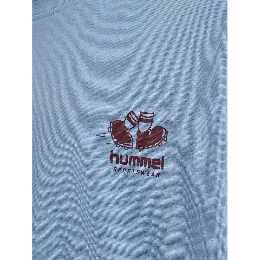 Футболка свободная с графическим принтом Hummel, синий — фото 4