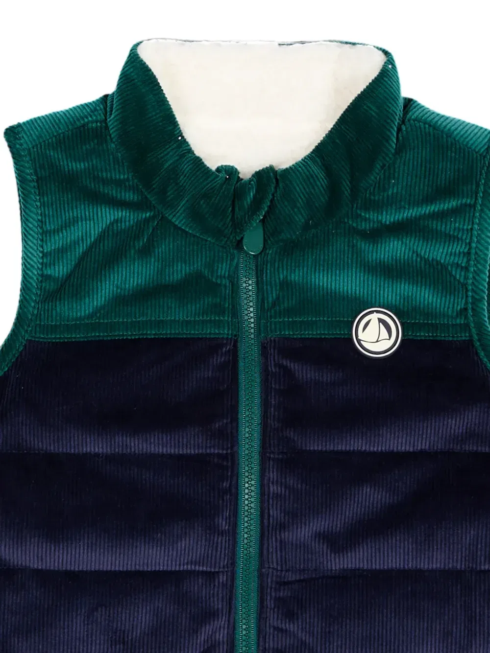 Двусторонний жилет с подкладкой Petit Bateau, синий — фото 3