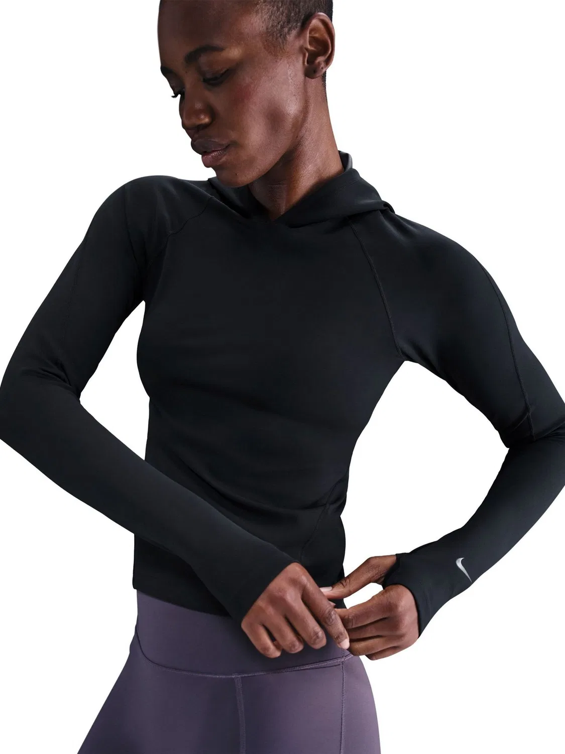 Топ с капюшоном Nike Universa Dri-FIT, черный — фото 3