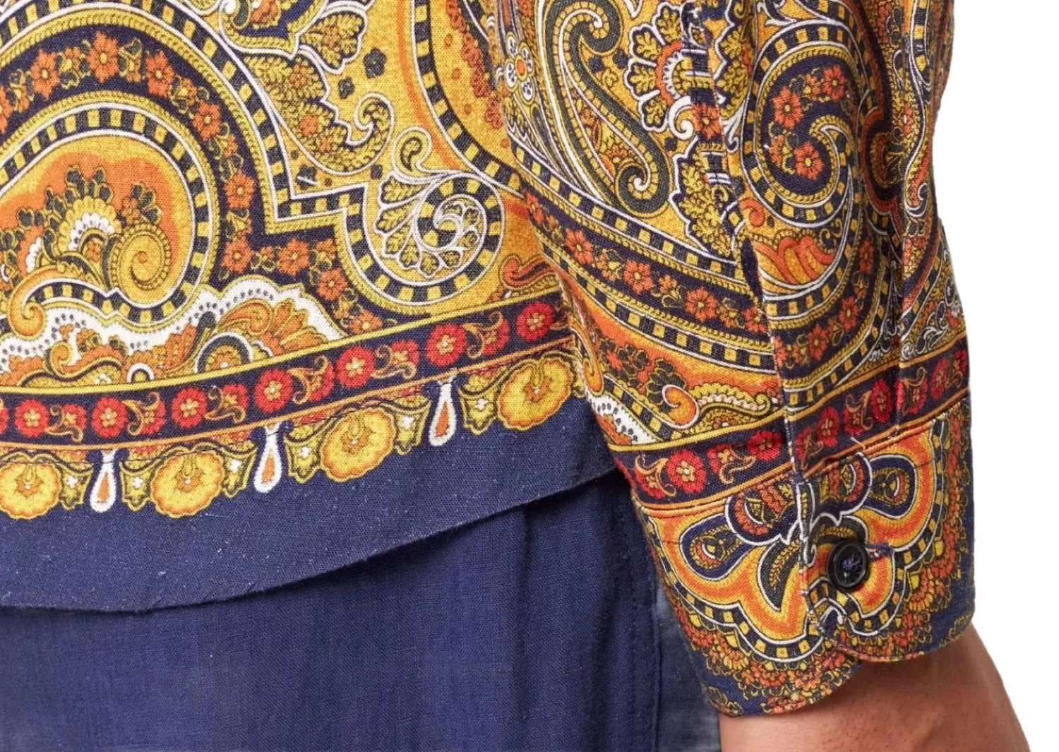 Детская рубашка с коротким рукавом Mystique Paisley Orlebar Brown, Lagoon Blue — фото 2