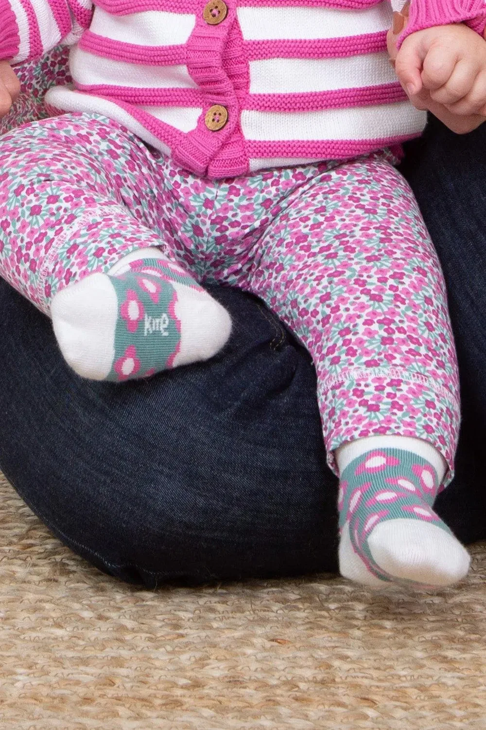 Детские органические хлопковые носки Baby Flowerful, Kite, Multi — фото 3
