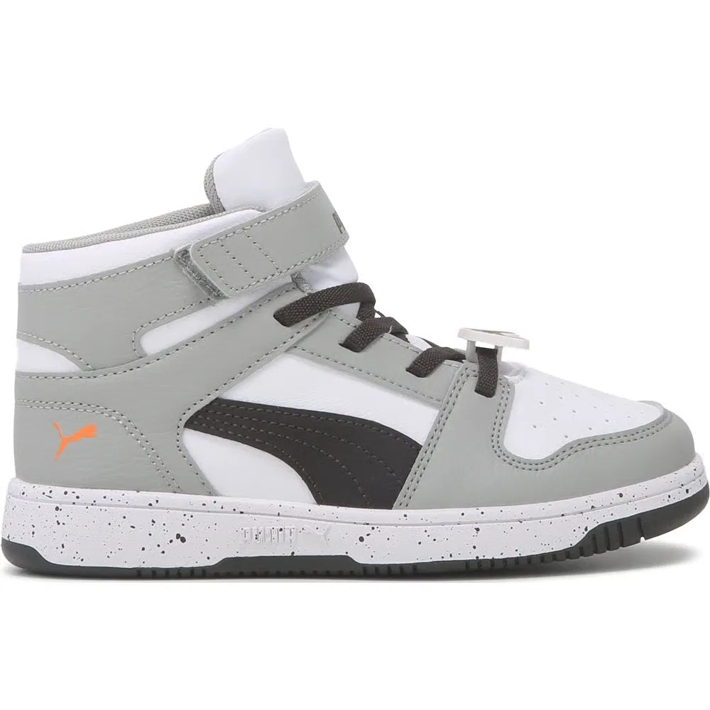 Детские высокие кроссовки Rebound Layup Puma, Grey/Black — фото 2