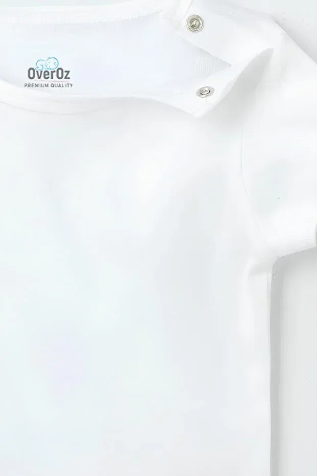 Детское боди-комбинезон с коротким рукавом Mom Dad Me Rainbow Printed Overoz, White — фото 4