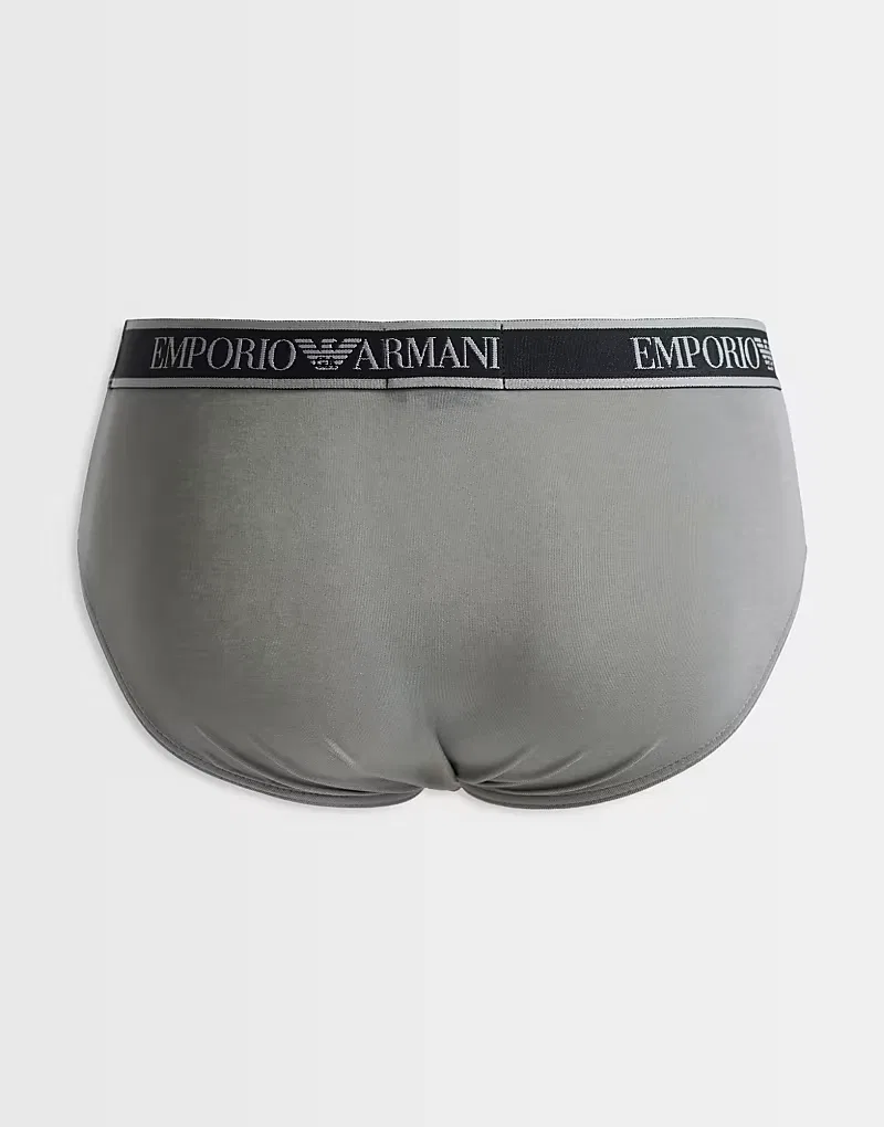 Трусы-брифы 3 шт Emporio Armani Bodywear, серый — фото 3