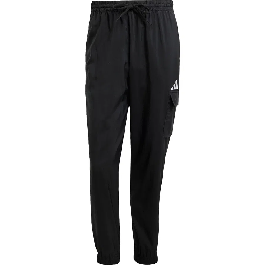 Штаны карго спортивные с логотипом Essentials Small Logo Cargo Pants adidas, Черно-белый — фото 3