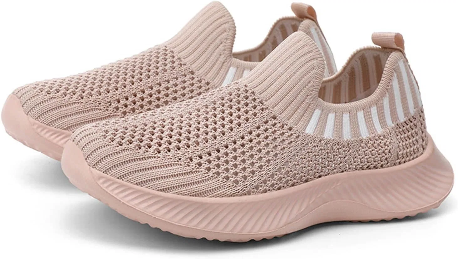 Детские дышащие кроссовки для девочек с носком IWIHMIV, Pink — фото 4