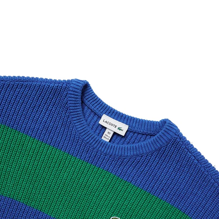 Детский свитер в классическом стиле LACOSTE, Blue — фото 4