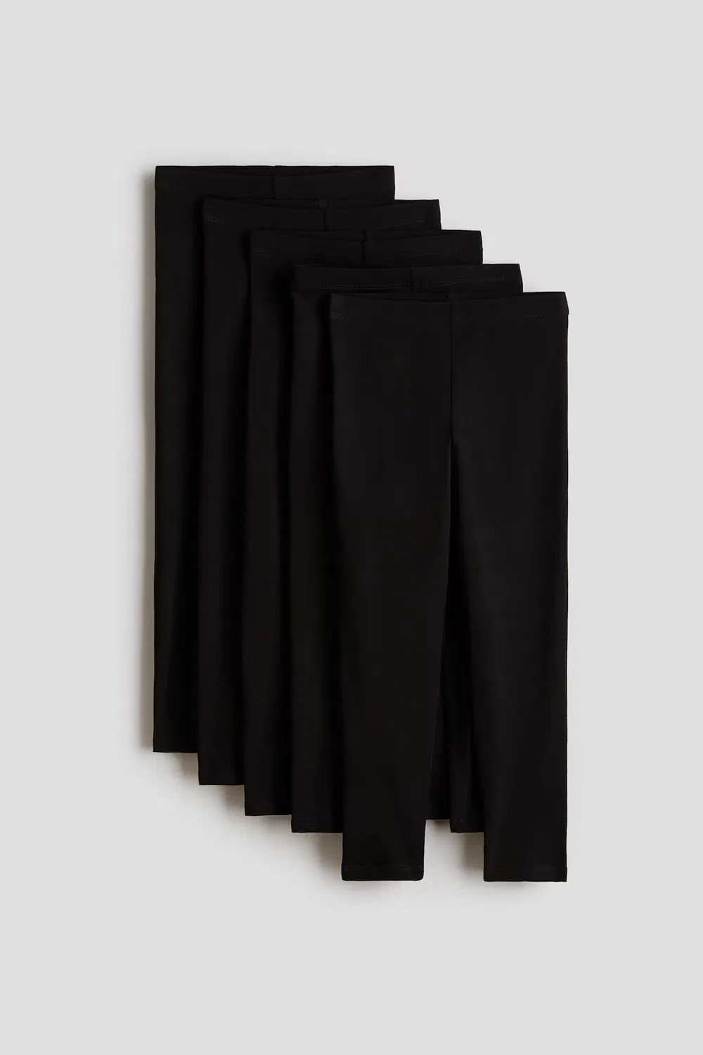 5 хлопковых леггинсов в упаковке H&M, Schwarz