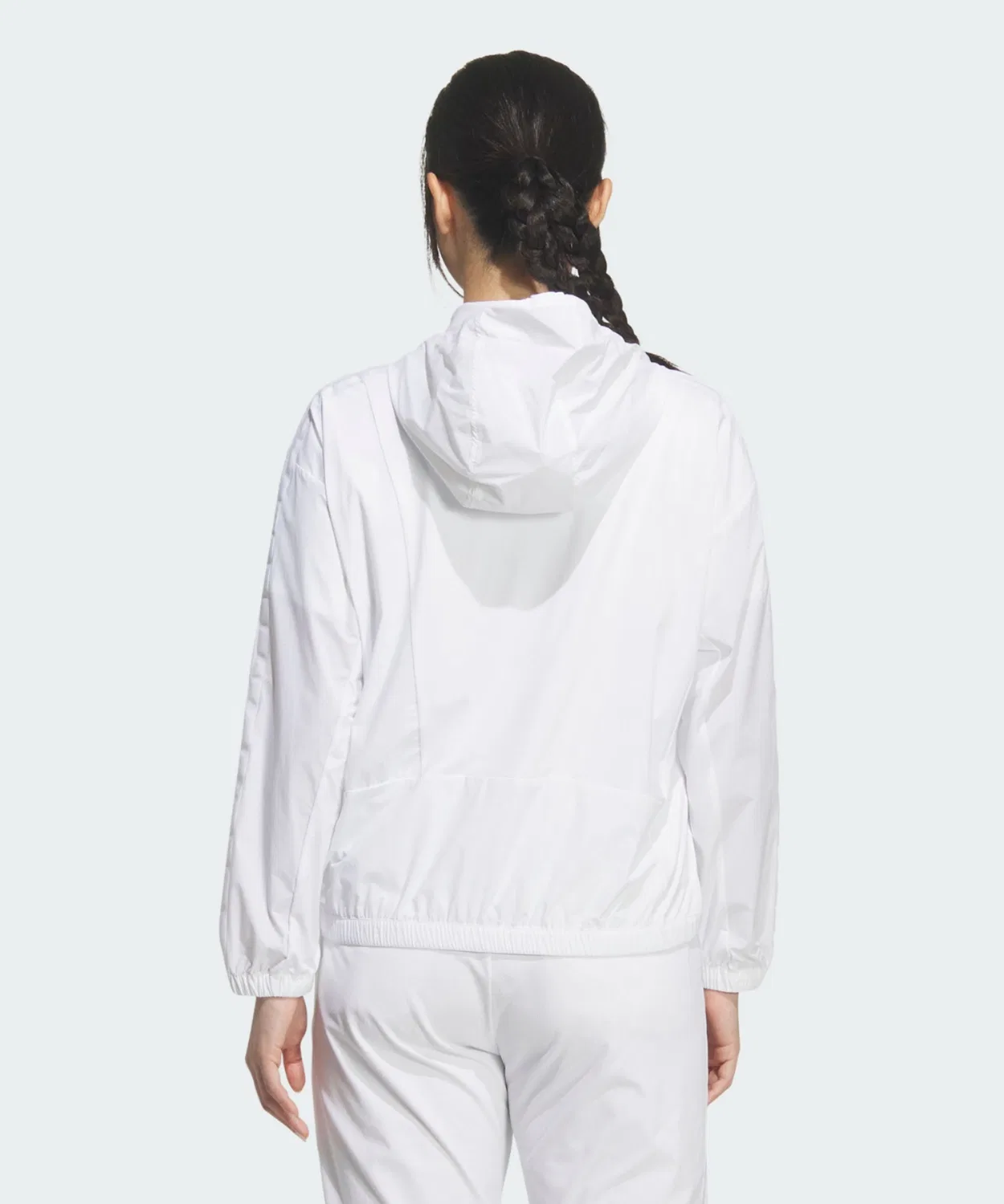 Женская анорак-куртка свободного кроя с капюшоном и длинным рукавом Adidas, White — фото 2