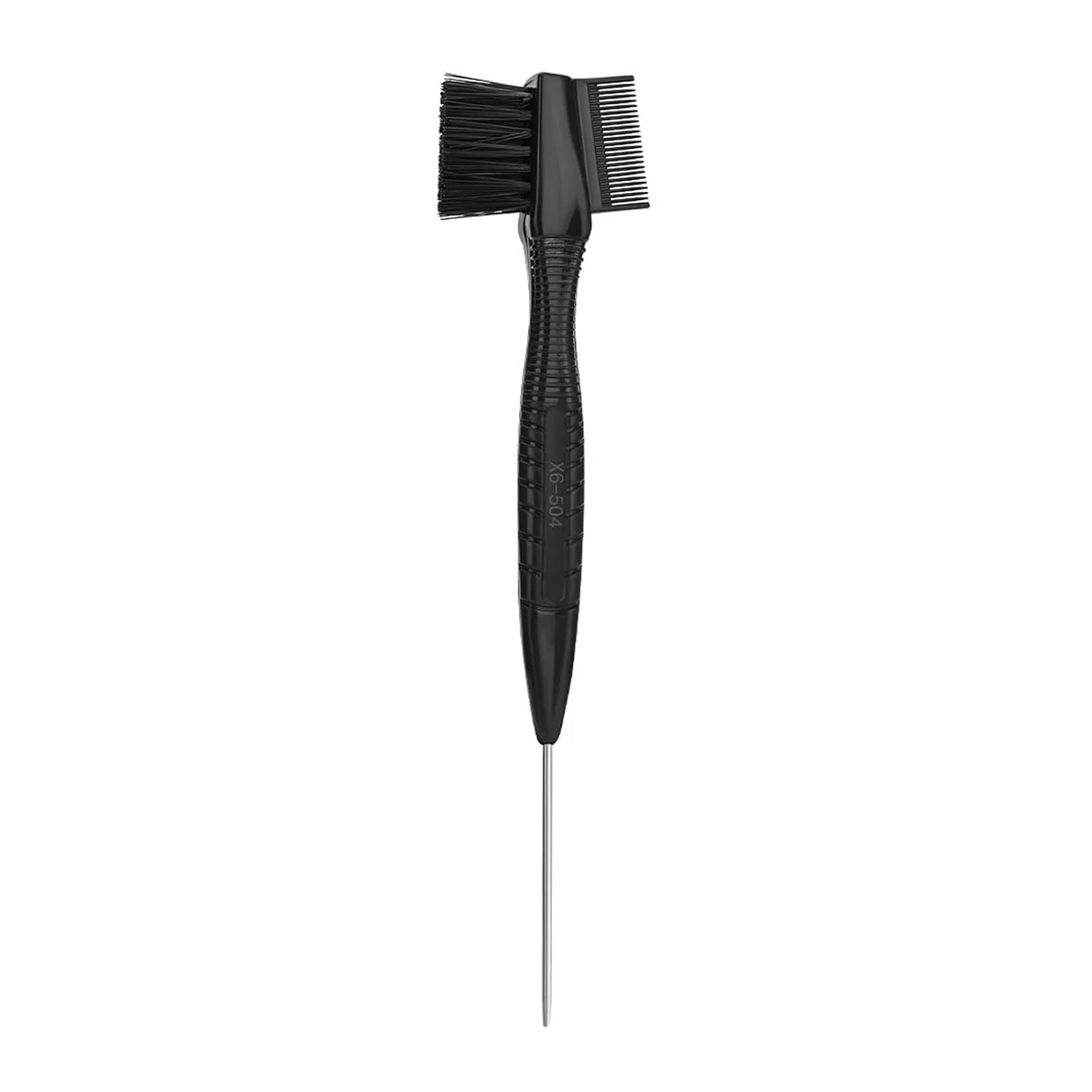 Двусторонняя щетка для бровей с металлической расческой YUGSHNKFC, Black