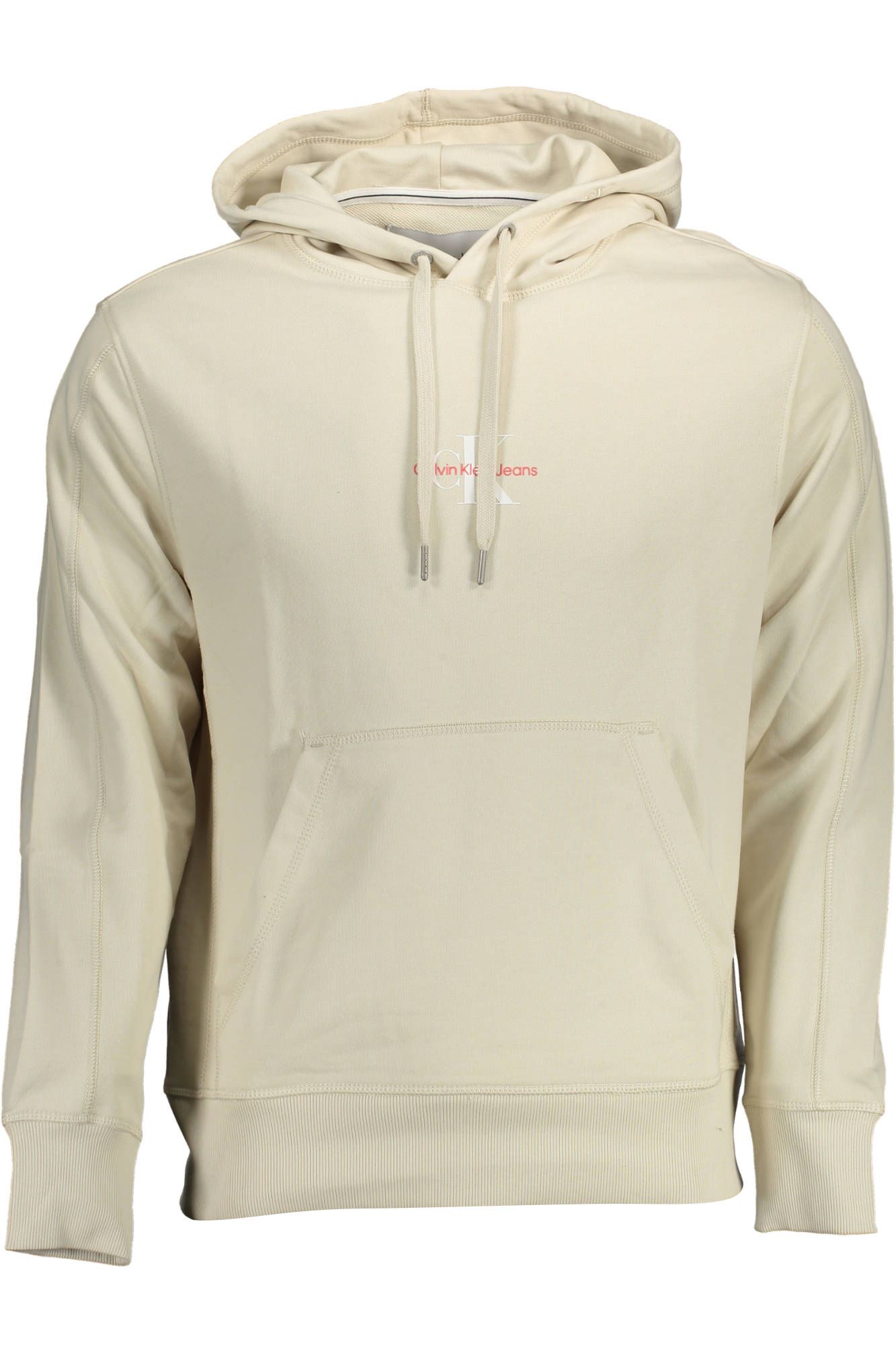 

Бежевый хлопковый мужской свитер Calvin Klein