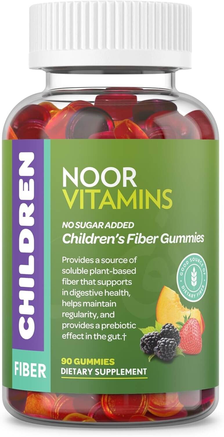 

Добавка с клетчаткой для детей Noor Vitamins Halal Prebiotic Plant Based Sugar Free Non-GMO, 90 пастилок