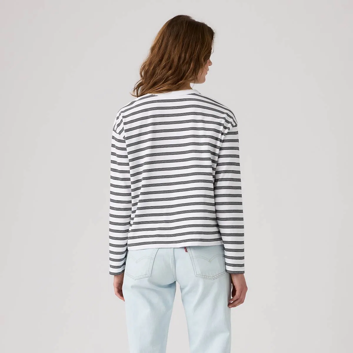 Винтажная футболка с длинными рукавами Levi's, Paloma Stripe Bright White - White — фото 4