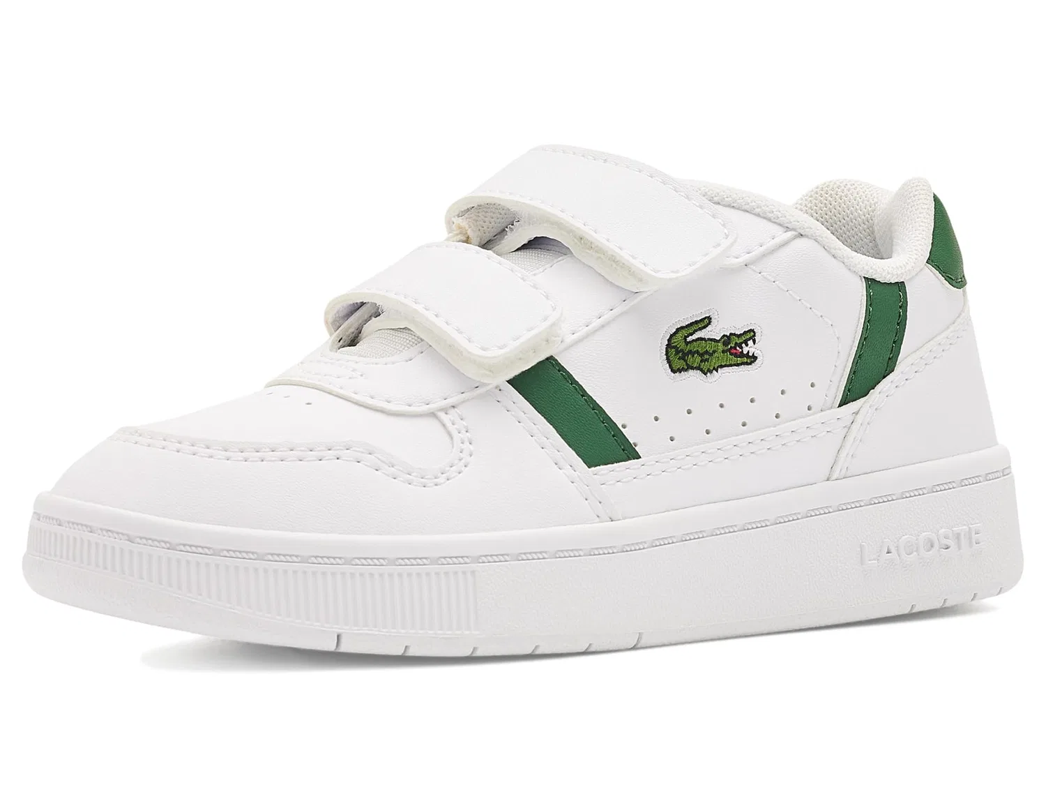 Кроссовки с Т-образными зажимами (для маленьких детей) Lacoste Kids, White/Dark Green