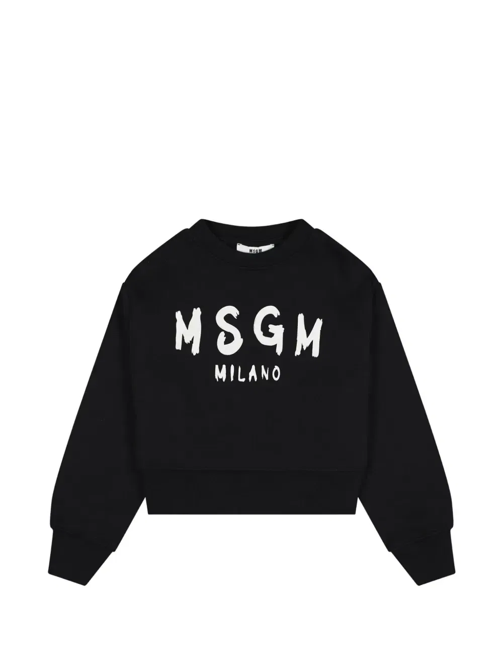 Свитшот с логотипом Msgm Kids, черный