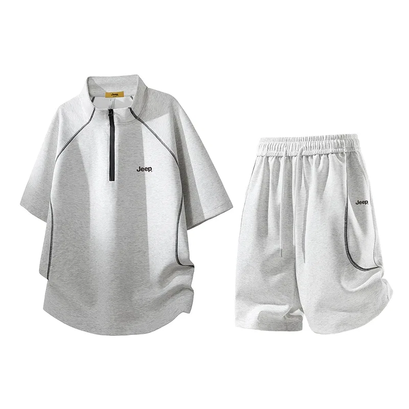 Детский спортивный комплект с круглым вырезом Jeep, White Heather Gray