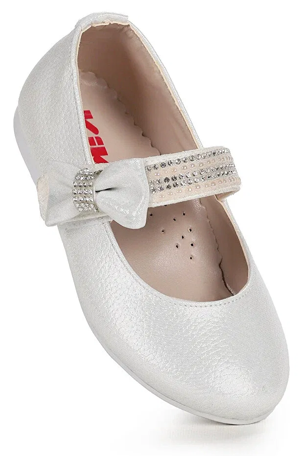 Детские балетки для девочек из искусственной кожи Cerry vakko velcro girl's stone ballerina shoes Kiko Kids, Sedef