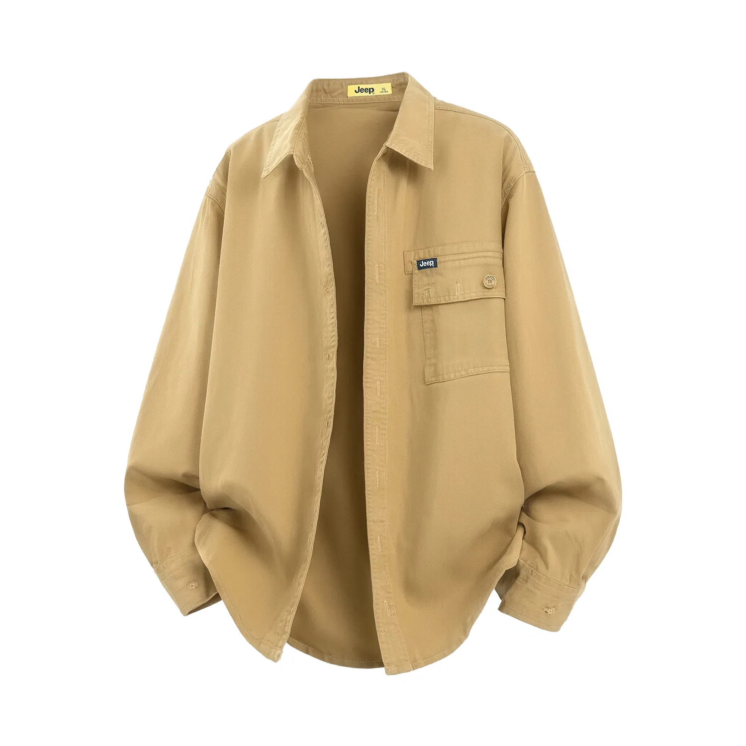 Детская рубашка с воротником и прямым кроем Jeep, Khaki