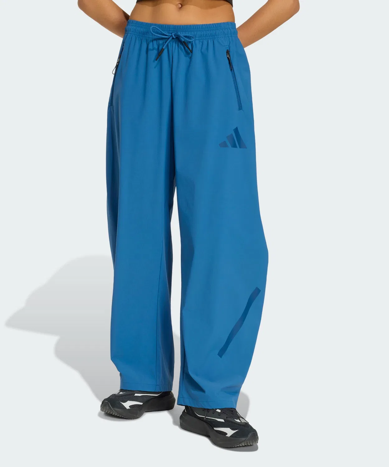 Женские спортивные брюки свободного кроя с рипстоп-тканью Adidas Z.N.E. Woven Pants, Blue