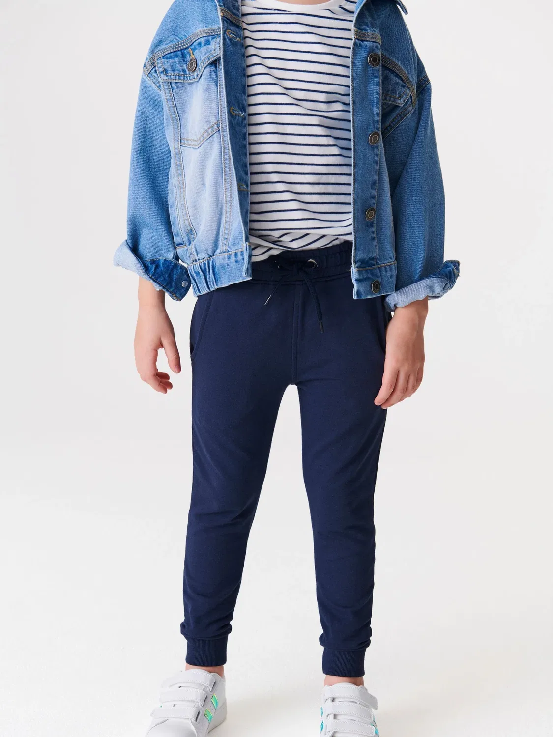 Джоггеры зауженные, модель Navy Blue Skinny Fit Next, темно-синий