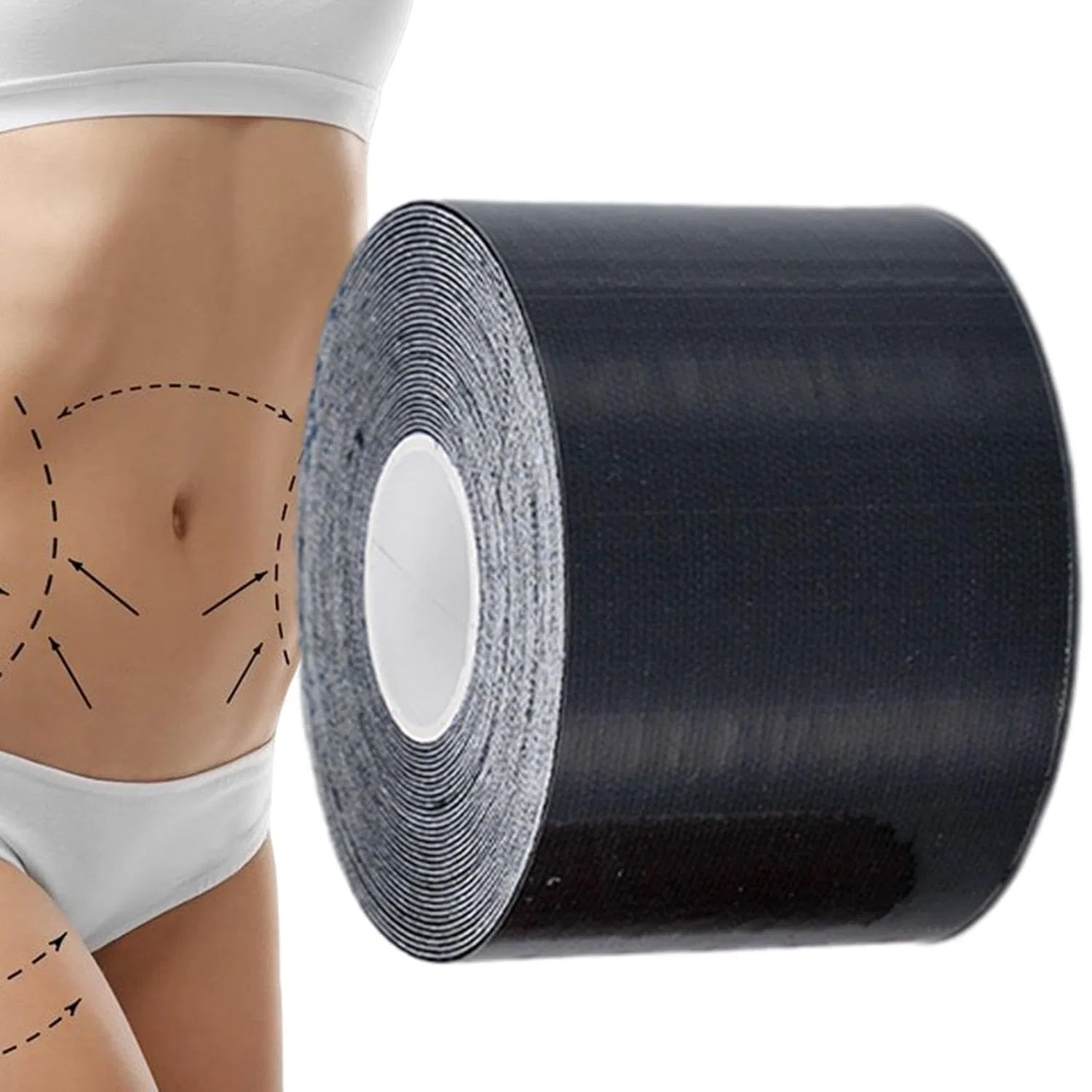 Корсет для похудения Kaotic Magic Tape, 5 м, Black Generic