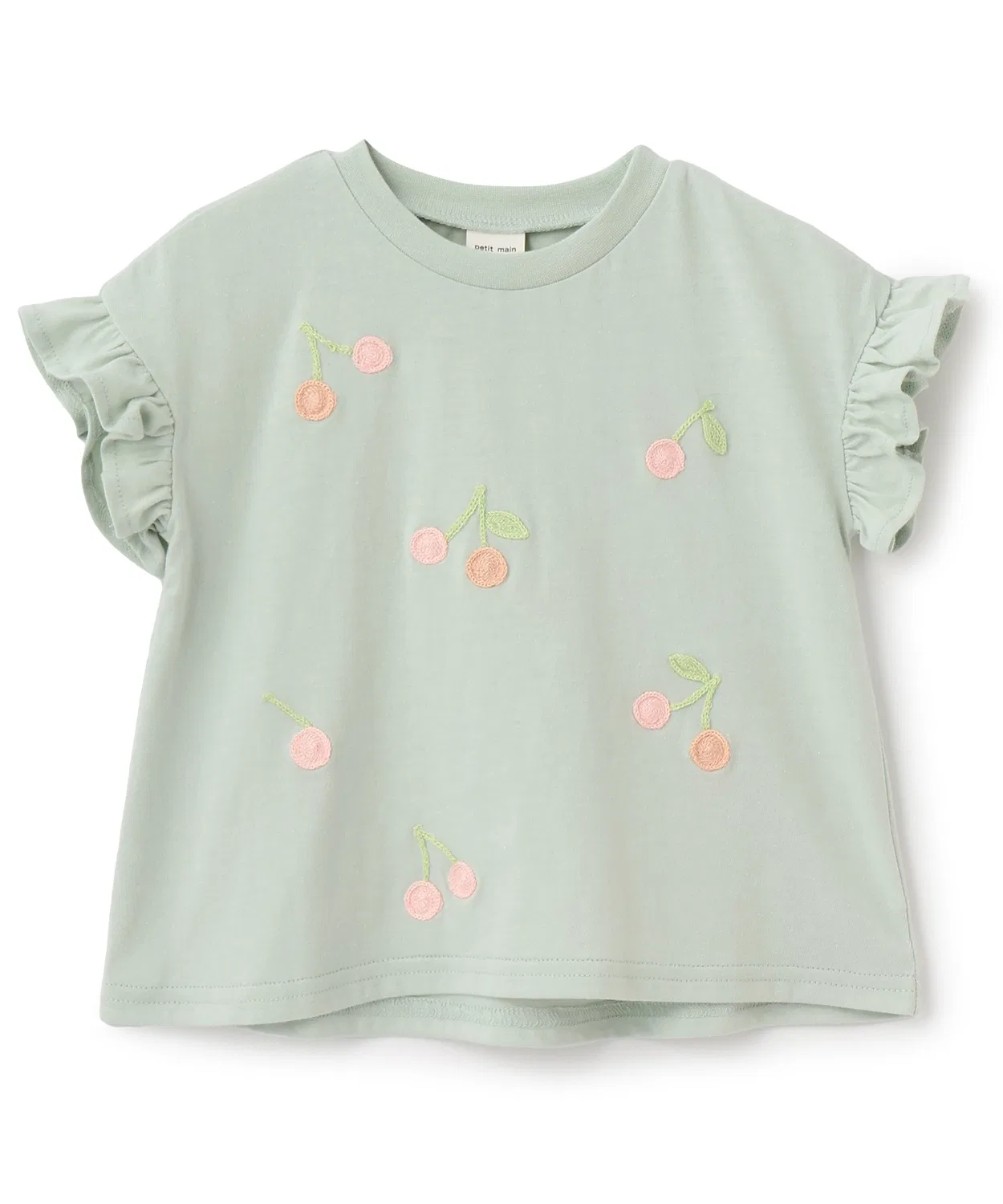 Детская футболка с коротким рукавом и принтом Petit Main, Light Green