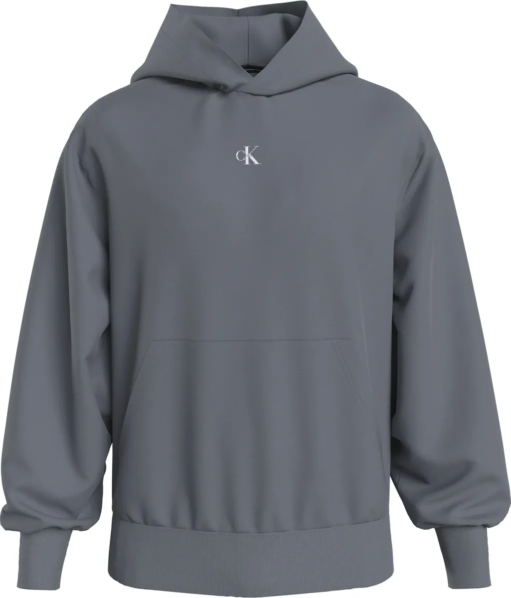 

Толстовка с капюшоном Calvin Klein Jeans "MICRO MONOLOGO HOODIE", с содержанием органического хлопка, серый