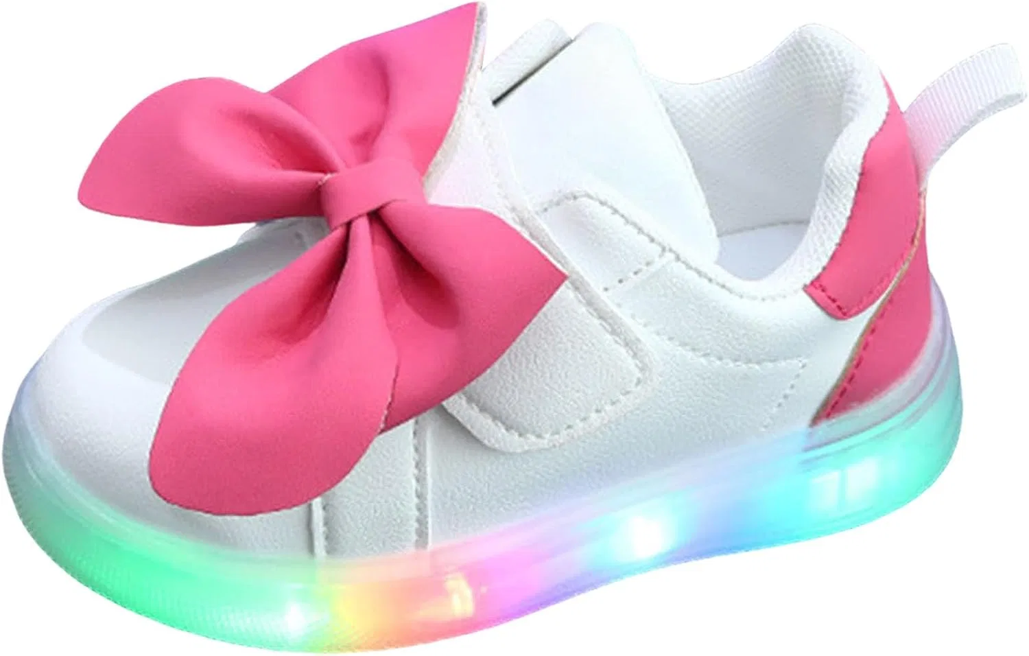 Детские кроссовки для девочек с бантом из легкой дышащей сетки, Hot Pink