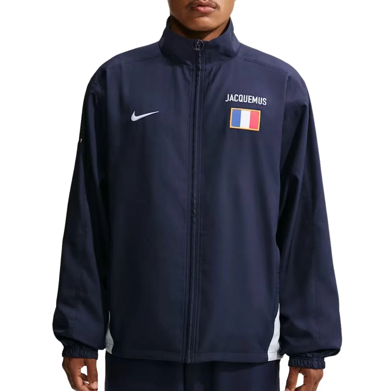Мужская куртка с принтом Nike x France x Jacquemus Cryoshot Reissue Tracksuit Jacket, темно-синий — фото 3