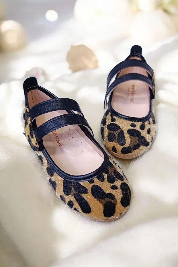 Детские балетки для девочек с принтом Patik Bebe, Leopard — фото 2