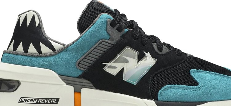 Кроссовки New Balance Shoe Palace x 997S, черный/белый/бирюзовый — фото 3