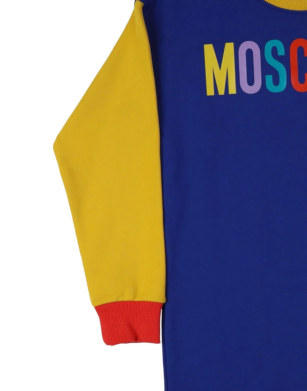 Детское платье из футера с принтом Moschino Teen, фиолетовый — фото 3
