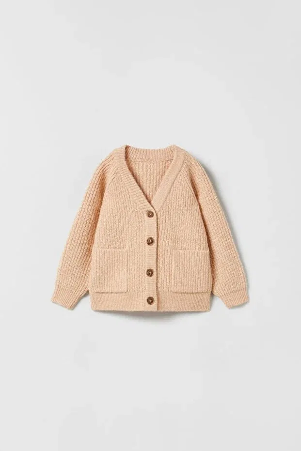 Детский кардиган для девочек хлопковый Zeyderkids, Beige