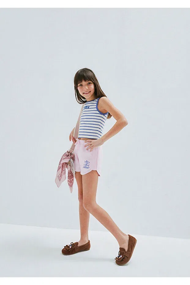 Детские шорты для девочек с принтом Fish Print Mavi, Pink