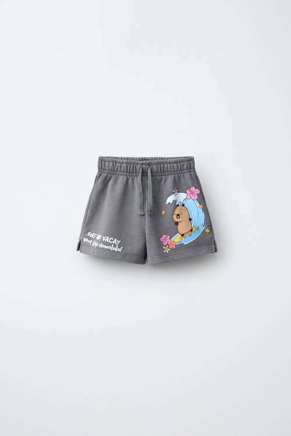 Шорты с эффектом потертости CAPYBARA CAPYFUN BERMUDAS ZARA, Anthracite Grey