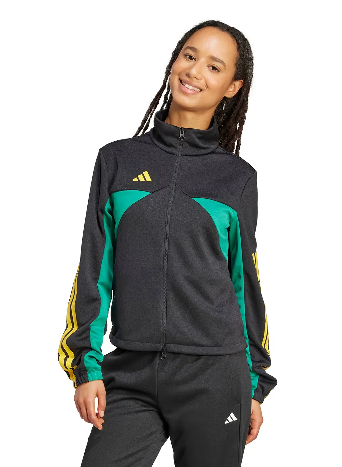 Куртка спортивная с высоким воротом Tiro Nations Pack Adidas, черный