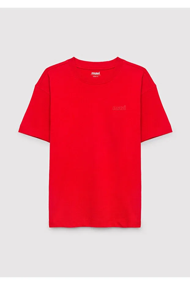 Детская футболка для мальчиков свободного кроя Basics Mavi, Red — фото 3