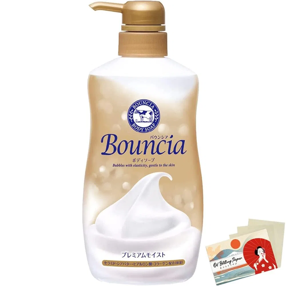 Пена для душа Bouncia Premium Moist, 460 мл, с промокательной бумагой