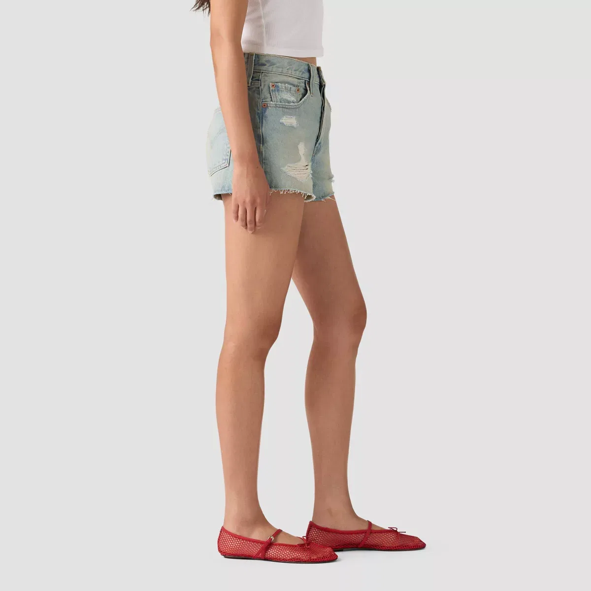 Женские шорты джинсовые с высокой посадкой 501 Original Fit Levi's, Extended Vacation — фото 3