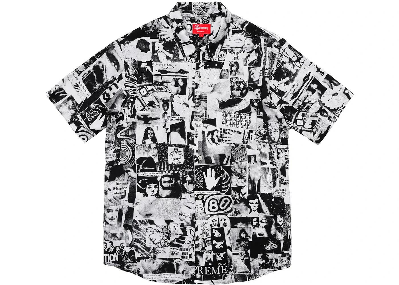 Мужская рубашка Supreme Supreme Vibrations Rayon Shirt, White