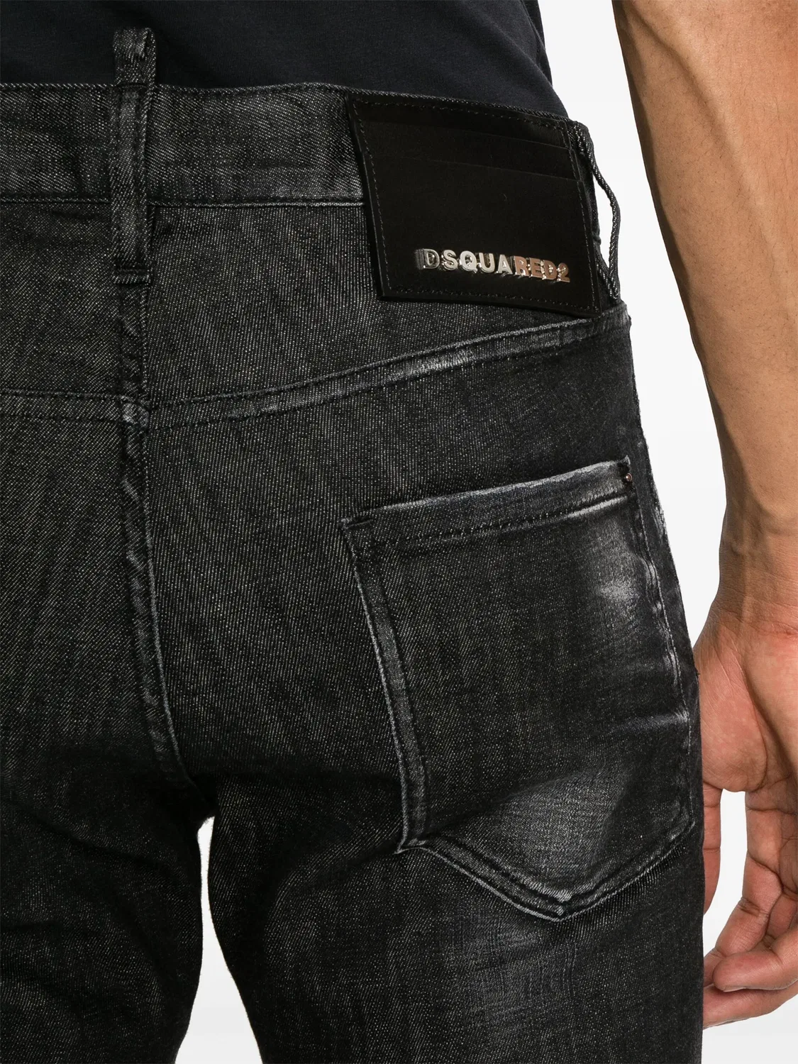 DSQUARED2 Джинсы Slim-Leg черного цвета — фото 3