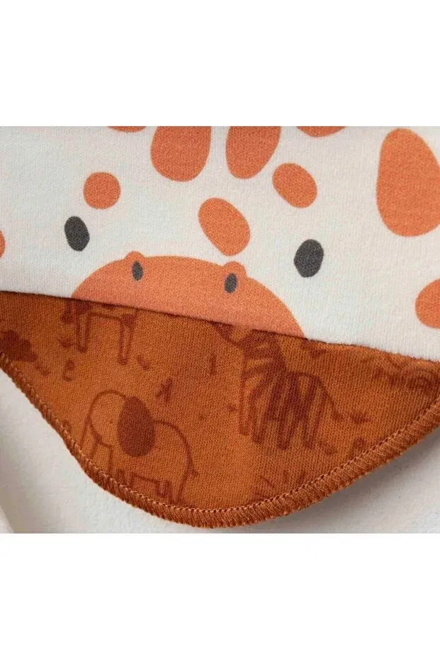 Детский комплект одежды для новорожденных с принтом Wild King Giraffe Pamloli Kids, Orange — фото 3