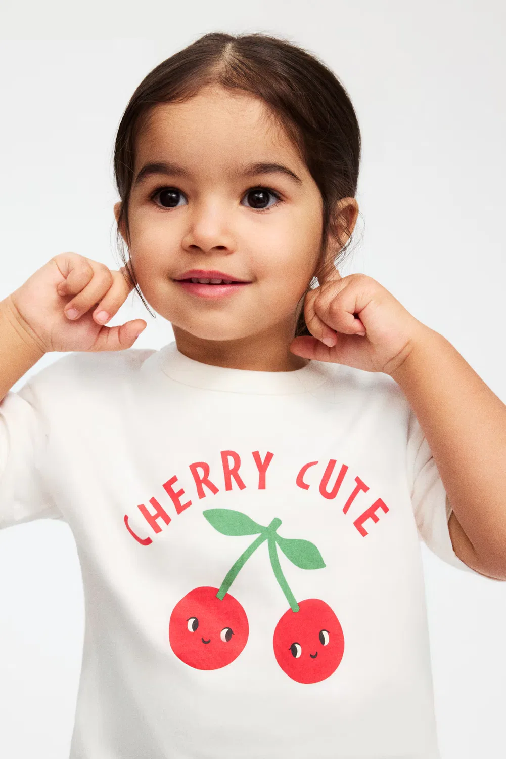 Набор из 3 хлопковых футболок H&M, Weiß/Cherry Cute