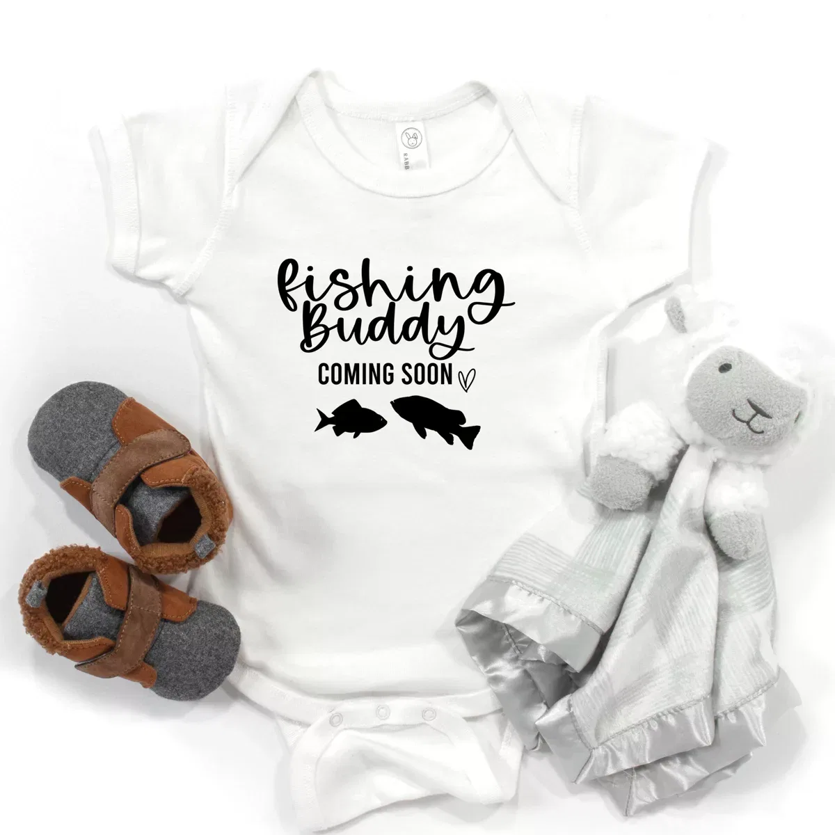 Детское боди с коротким рукавом Fishing Buddy Coming Soon The Juniper Shop, White — фото 2