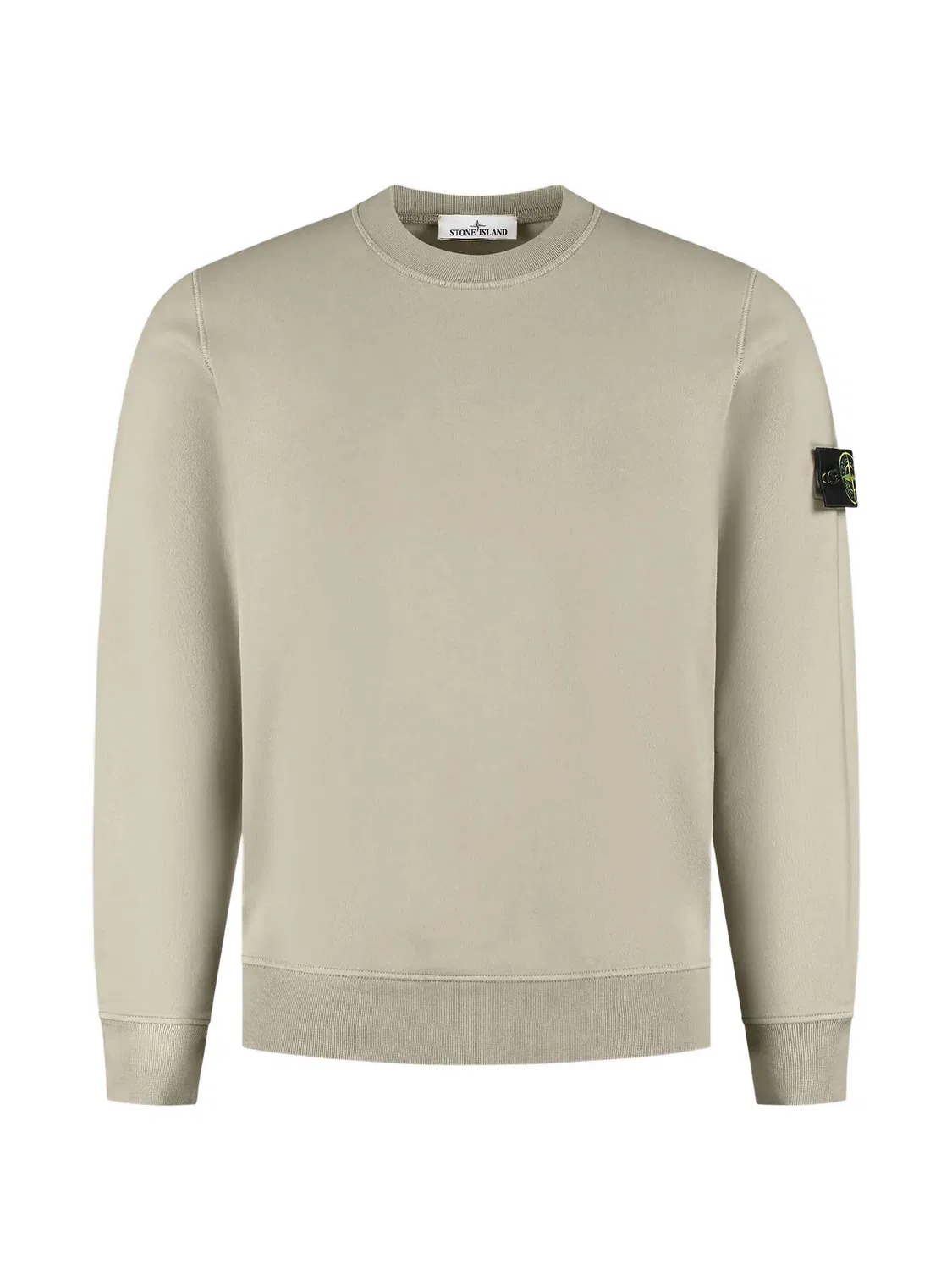 Свитер с нашивкой-логотипом в нейтральных тонах Stone Island, нейтральные
