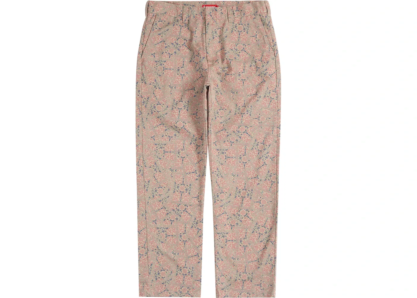 Мужские брюки с принтом Supreme Pant, Khaki Floral Cards