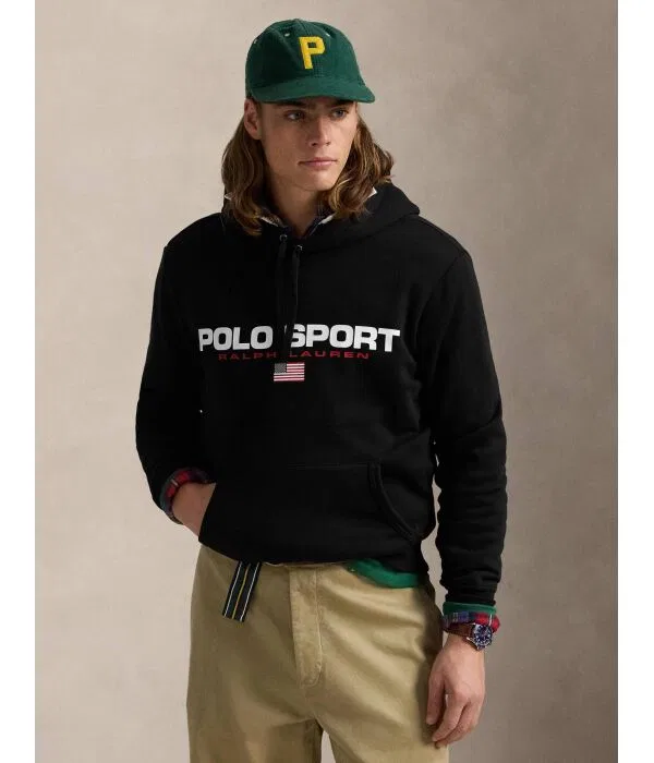 Мужская кофта с капюшоном Classic Fit Polo Ralph Lauren, черный