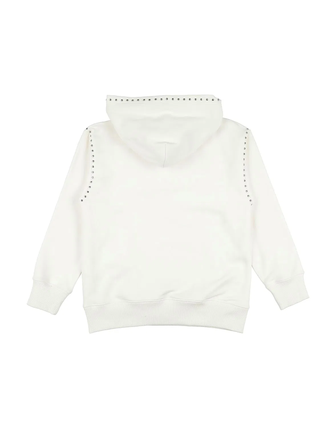 Свитшот из французского футера с капюшоном MM6 Maison Margiela, белый — фото 2