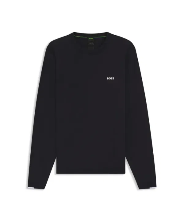 Свитер из хлопка, Essential Crewneck, Boss, черный — фото 3